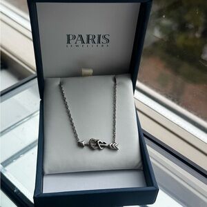 Silver Heart and Arrow Necklace